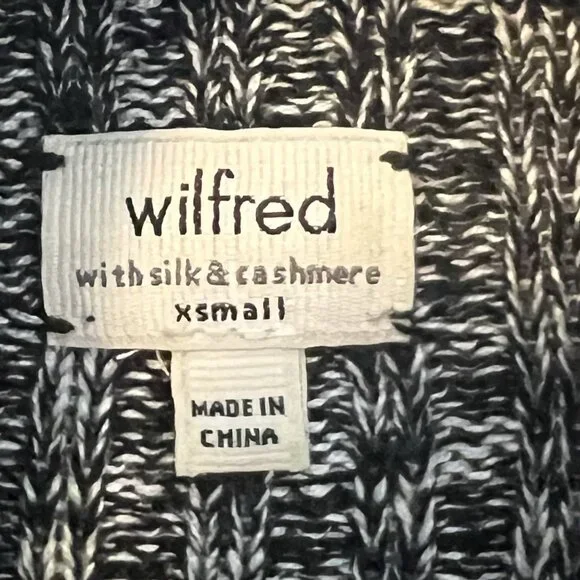 ARITZIA WILFRED Flaubert Silk Cashmere Blend XS Marl Yarn Open Cardigan Knit - Picture 3 of 9